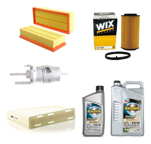 Kit 4 Filtros Vw Vento 2.5 + Texaco - Wix