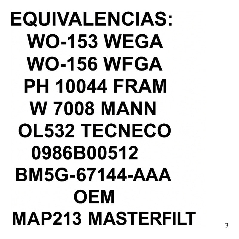 Filtro De Aceite Wix Ford Fiesta Focus 1.6 Ka 1.5 X 12 U