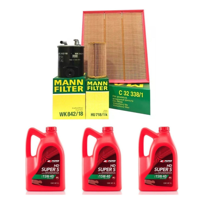 Kit Filtros Sprinter 311 313 413 Mann Filter + Puma