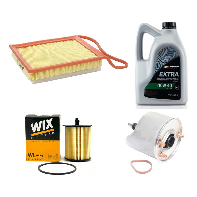 Kit Filtros Peugeot 308 Hdi 1.6 + Puma 10w40 X4l - Wix