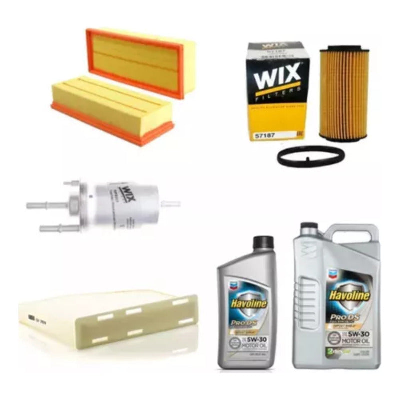 Kit De Filtros Vw Vento 2.5 + Aceite Texaco - Wix
