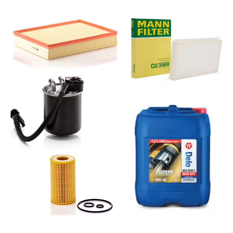 Kit Filtros Sprinter 411/415/515 + Aceite Texaco 20l - Mann