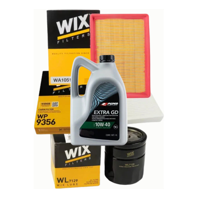 Kit De Filtros Onix Prisma 1.4 + Puma 10w40 X4l Wix Filters