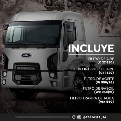 Kit De Filtros Ford Cargo 1722 E