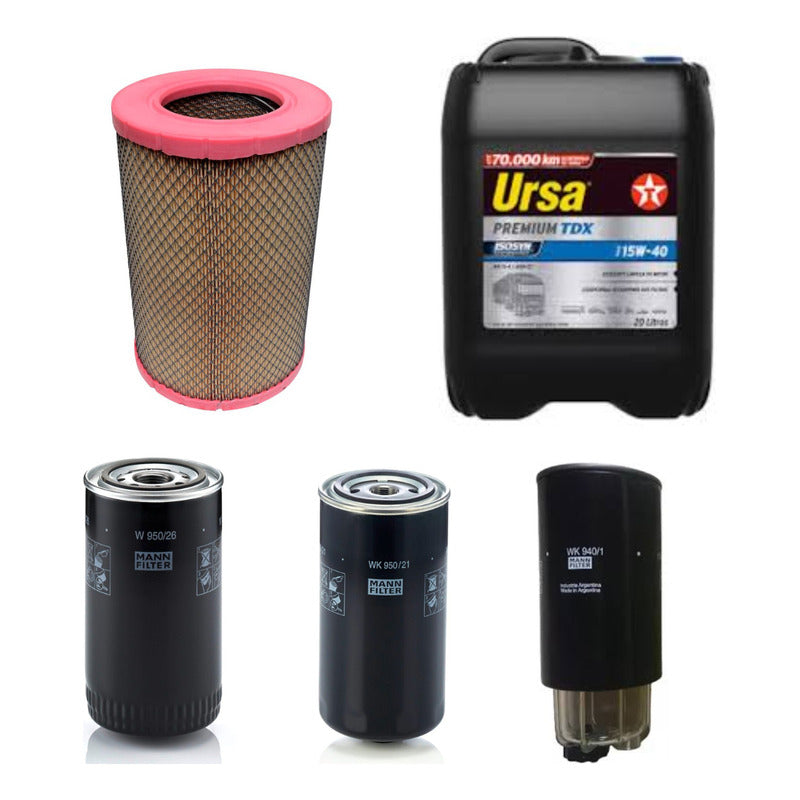Kit Filtros For Cargo 1722 Elec + Aceite Texaco Premium X20l