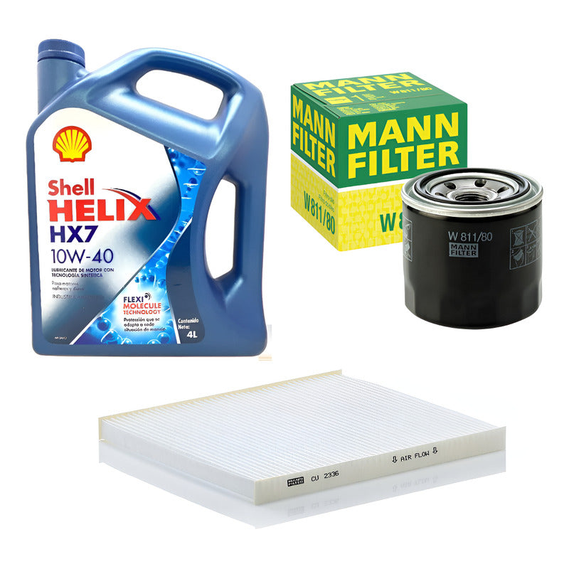 Kit Aceite Shell Hx7 10w40 Y 2 Filtros Veloster 1.6 2012
