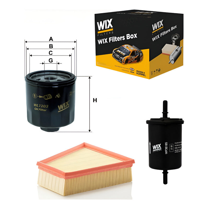Kit Filtros Volskwagen 1.6gol Trend Voyage Suran Fox Saveiro