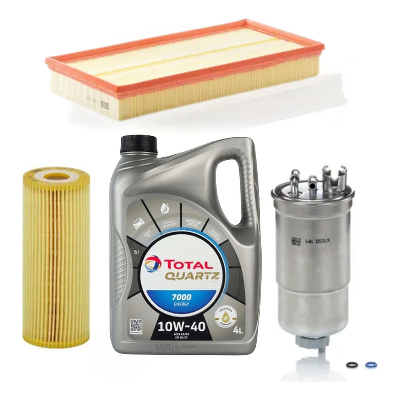 Kit Filtros Vw Bora 1.9 Tdi - Total 10w40 X4lts Mann Filter