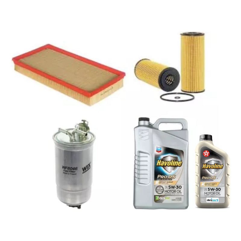 Kit Filtros Vw Bora 1.9 Tdi + Aceite Texaco 5w30 - Wix