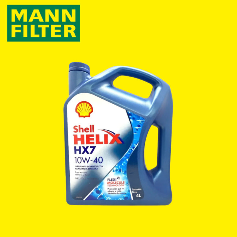 Kit Aceite Shell Hx7 10w40 Y 2 Filtros Veloster 1.6 2012