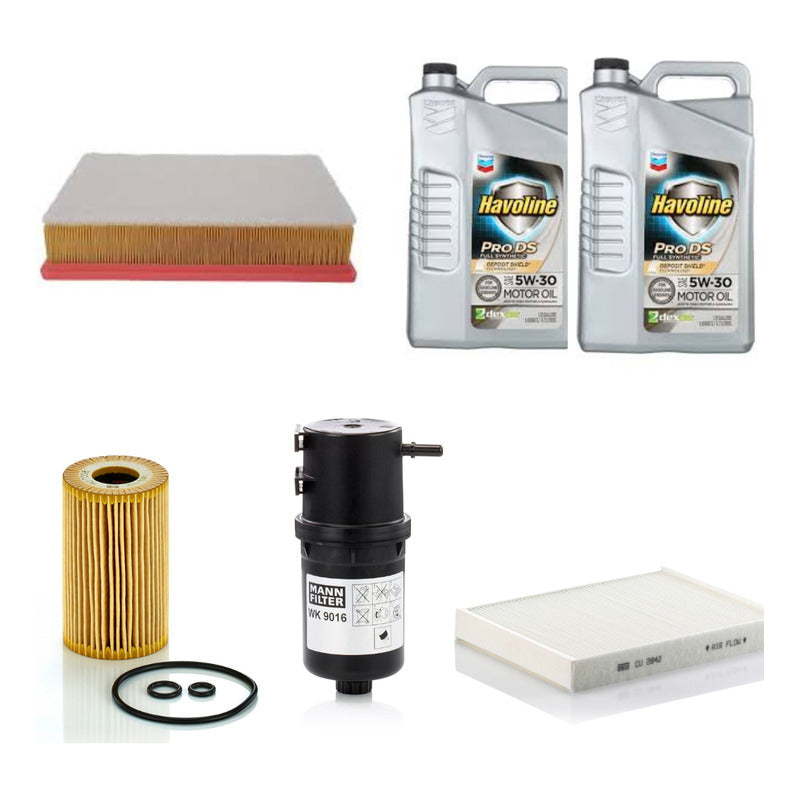 Kit Filtros Vw Amarok 2.0 S/sensor + Aceite Texaco - Mann