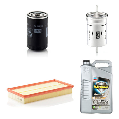 Kit Filtros Vw Bora 2.0 + Aceite Texaco 5w30 X4lts - Mann