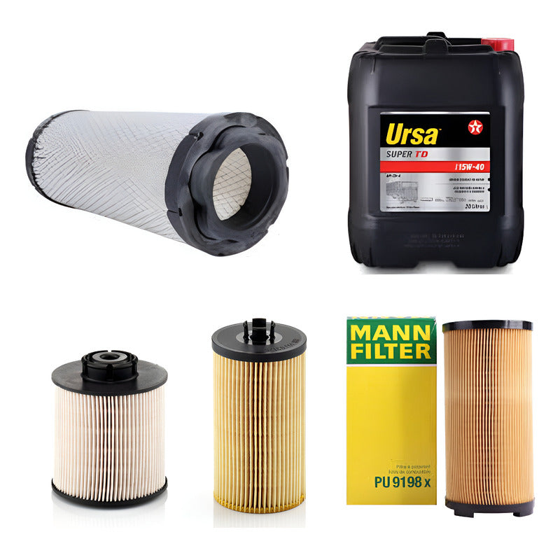 Kit Filtros Accelo 815 + Aceite Texaco 15w40 X20l - Mann