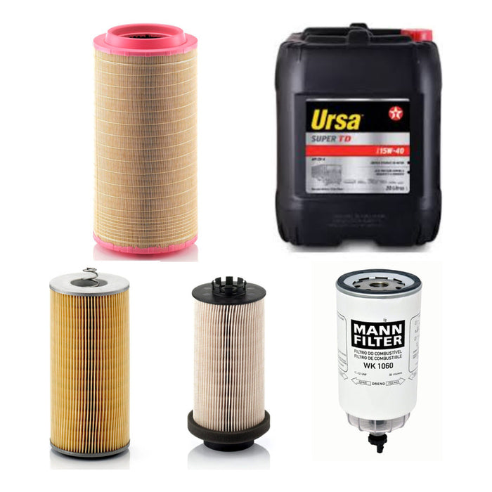 Mann Filter Kit Filtros Y Aceite Línea Pesada Mercedes 1634