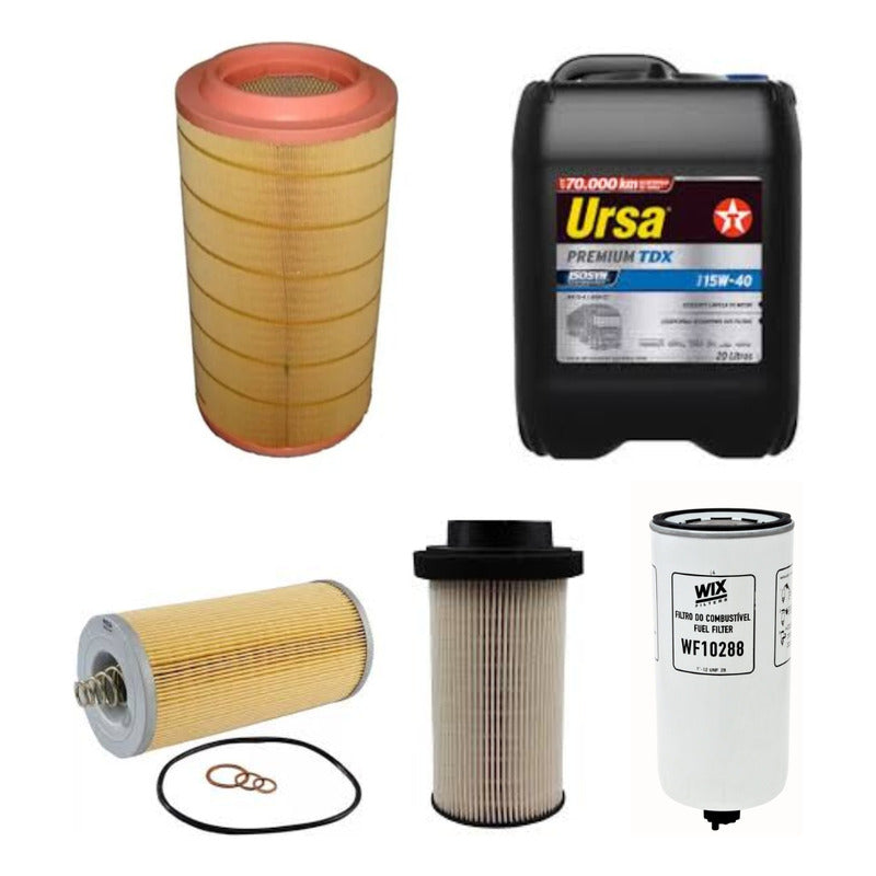 Filtros Mercede 1634 Elec + Aceite Texaco Premium X20l - Wix