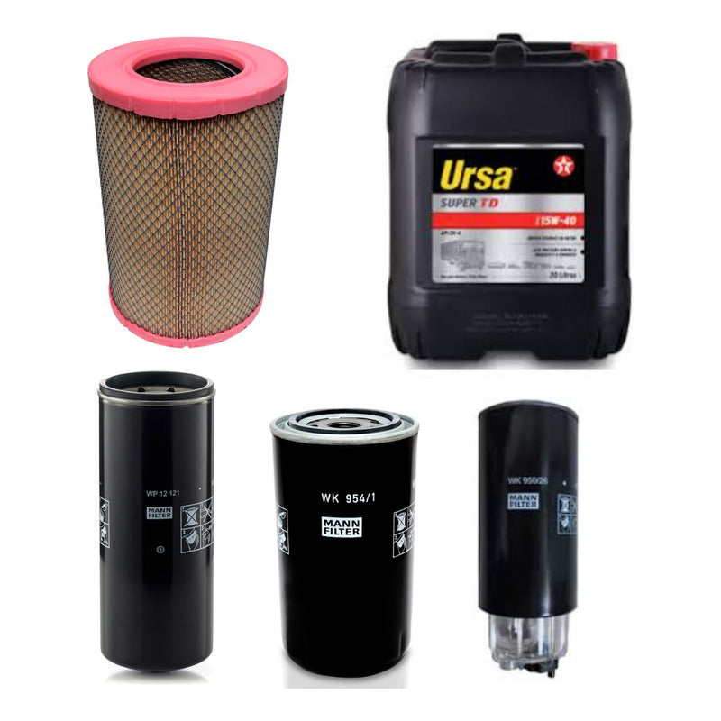 Kit Filtros Ford Cargo 1933 + Aceite Texaco X20l - Mann