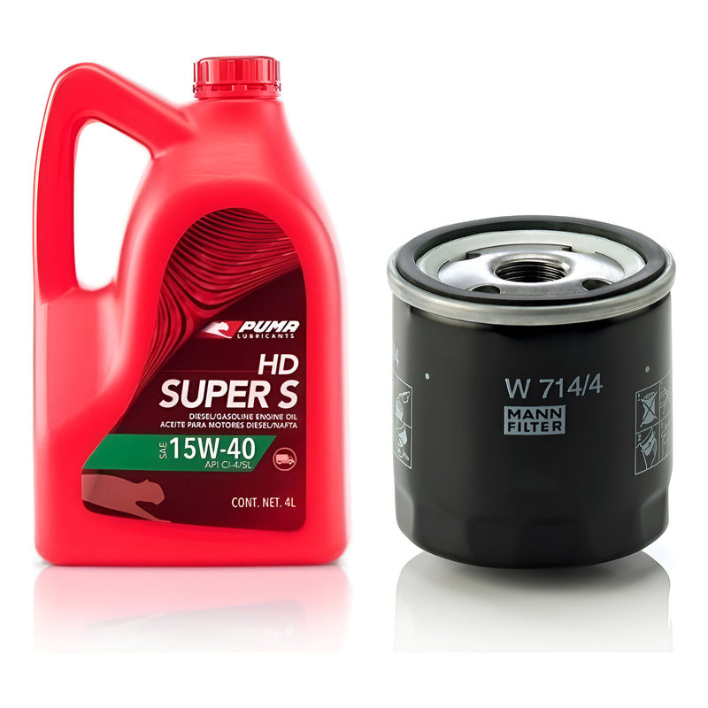 Filtro Y Aceite Servi Fiat Palio 1.7 Diesel- Puma 15w40 4lts