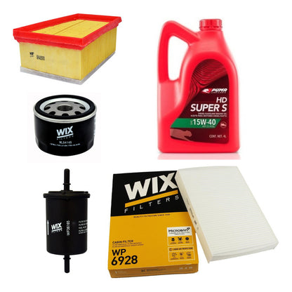 Kit Filtros Renault Kangoo 1.6 K4m + Puma 15w40 X4lts - Wix