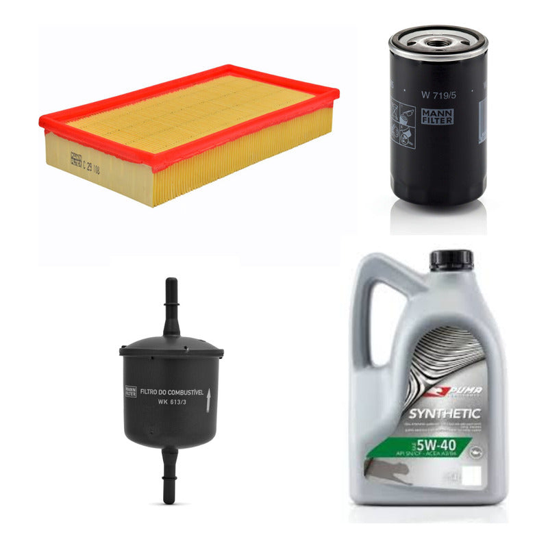 Kit Filtros Gol Power + Aceite Puma Sintetico - Mann Filter